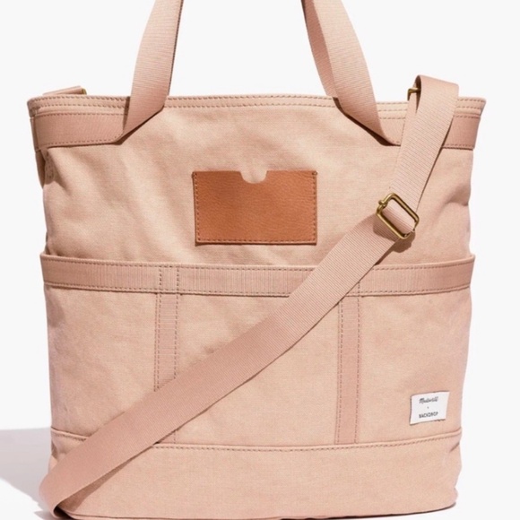 Madewell X BACKDROP Studio Hours Collab Camden Canvas Tote Shoulder/Crossbod Bag - Picture 1 of 16